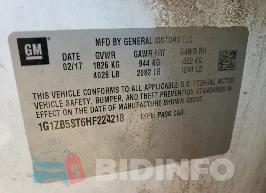 1G1ZB5ST6HF224218 Photo# 13