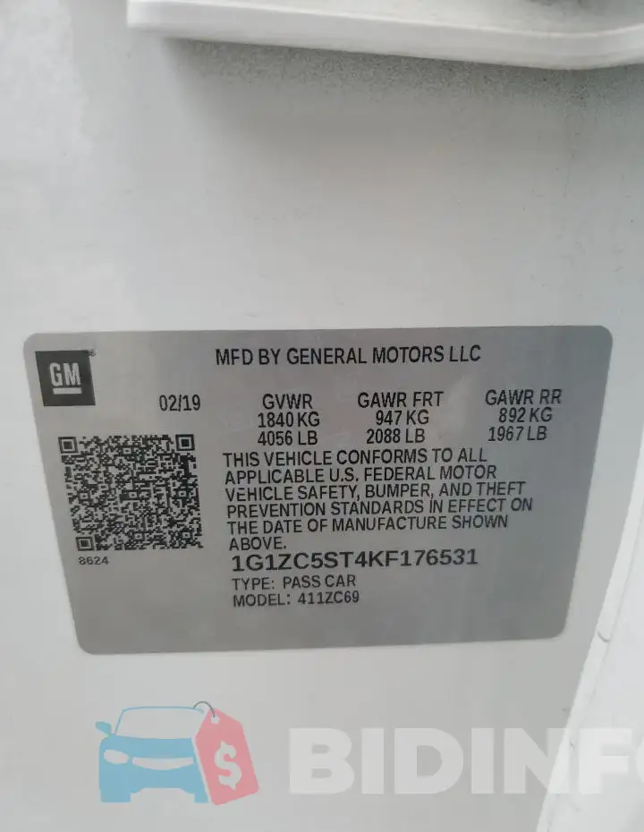 1G1ZC5ST4KF176531 Photo# 12