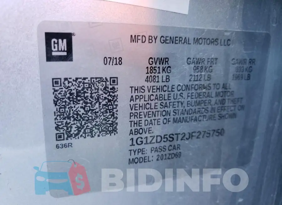 1G1ZD5ST2JF275750 Photo# 12