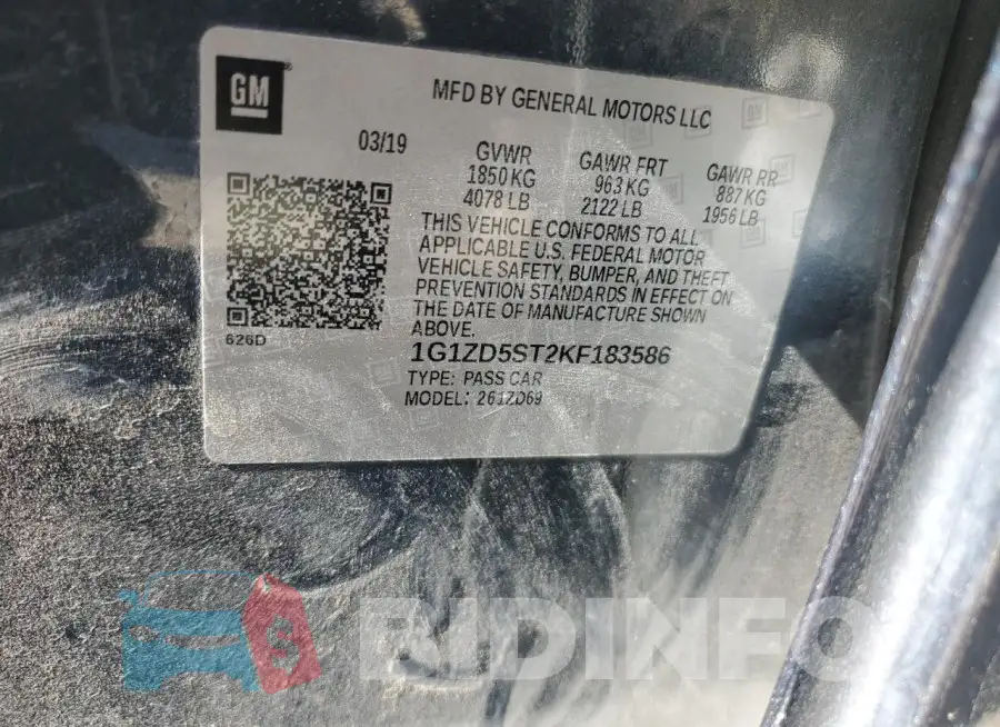 1G1ZD5ST2KF183586 Photo# 12