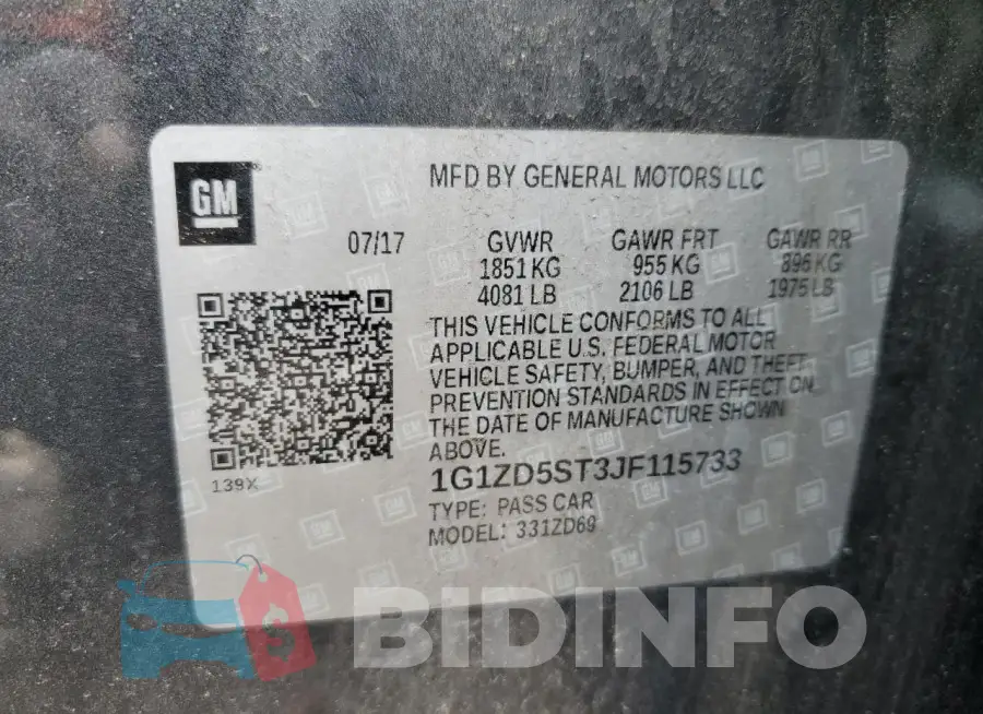 1G1ZD5ST3JF115733 Photo# 12