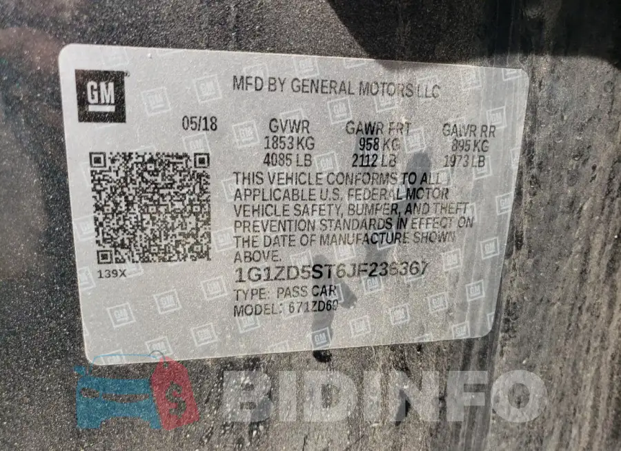 1G1ZD5ST6JF236367 Photo# 12
