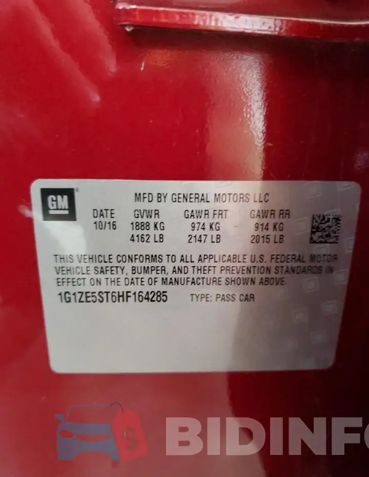 1G1ZE5ST6HF164285 Photo# 12