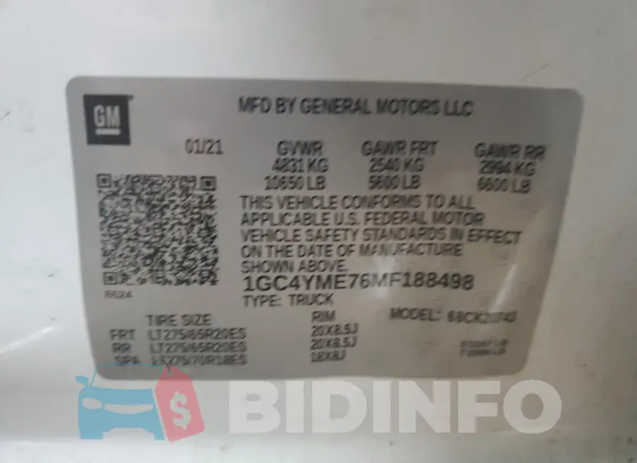 1GC4YME76MF188498 Photo# 12
