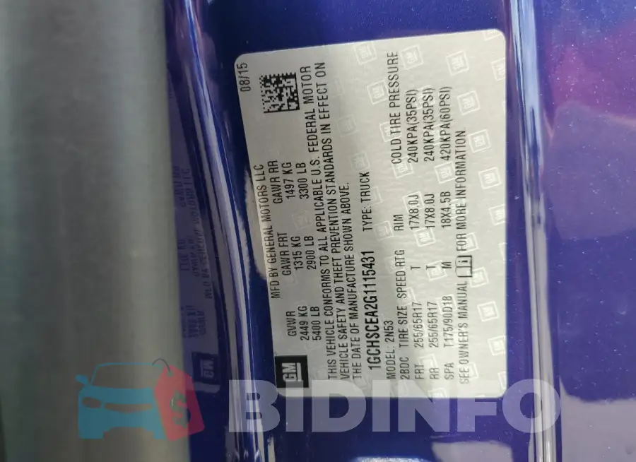 1GCHSCEA2G1115431 Photo# 13
