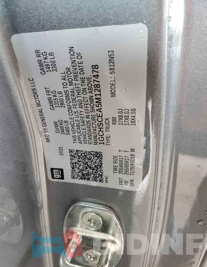 1GCHSCEA5M1287478 Photo# 13