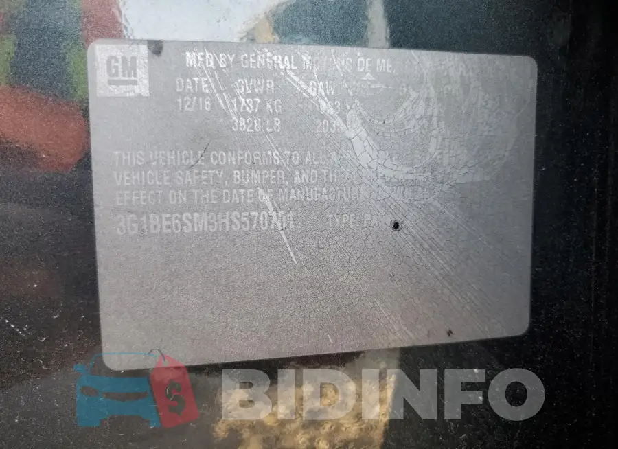 3G1BE6SM3HS570701 Photo# 12