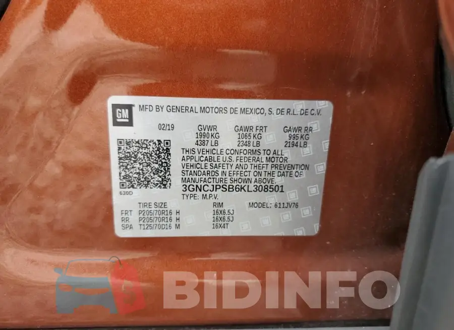 3GNCJPSB6KL308501 Photo# 13