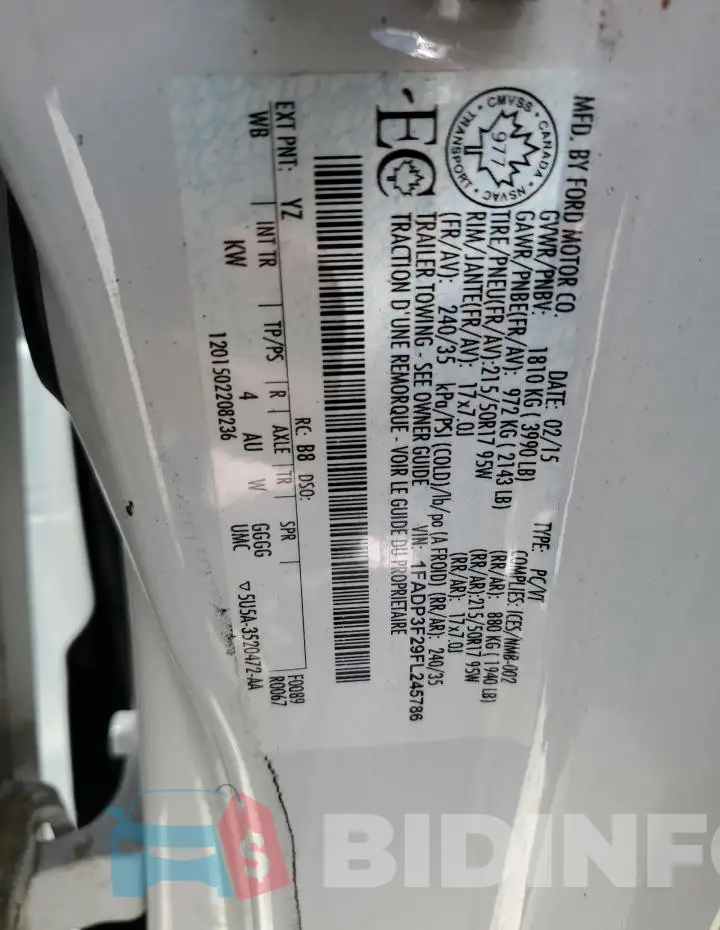 1FADP3F29FL245786 Photo# 13
