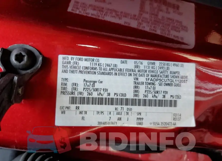 1FADP5CU7GL112057 Photo# 13