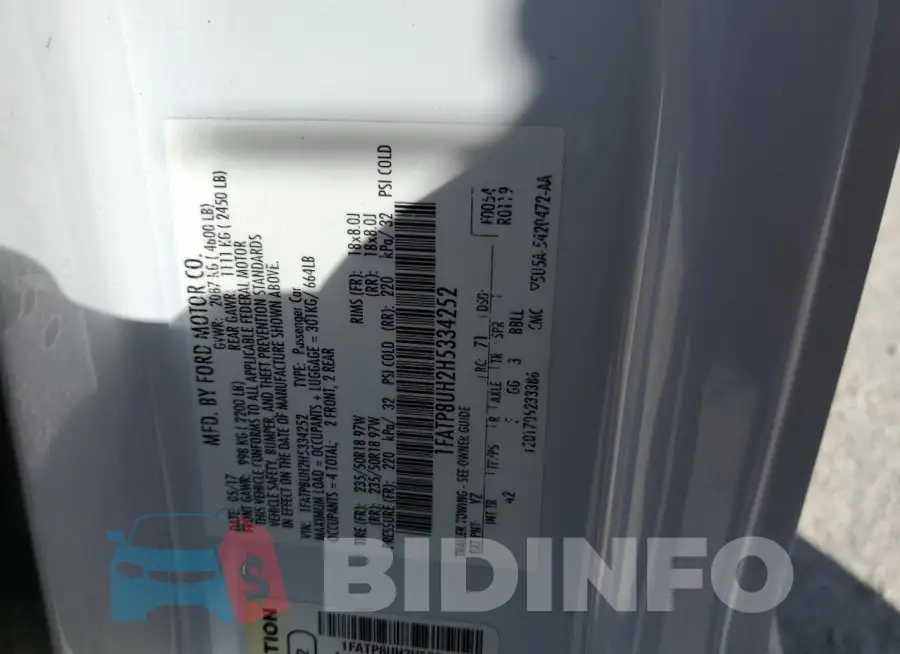 1FATP8UH2H5334252 Photo# 13