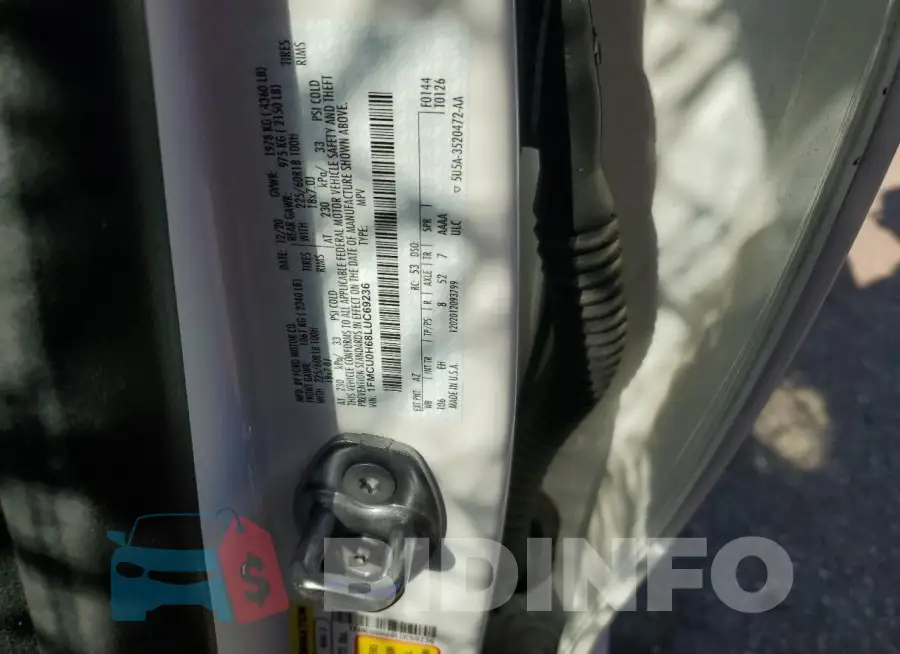 1FMCU0H68LUC69236 Photo# 13