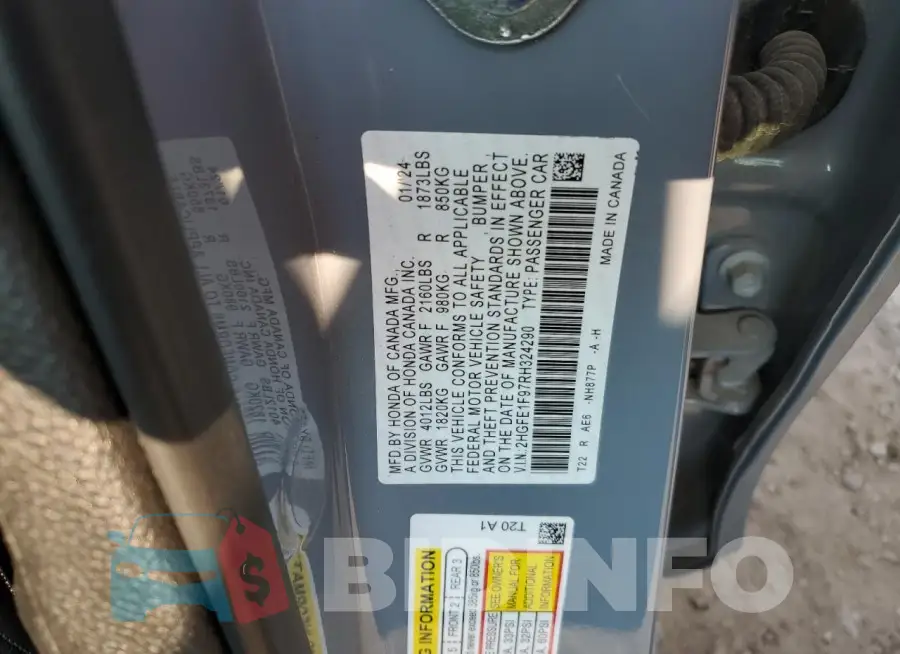 2HGFE1F97RH324290 Photo# 12