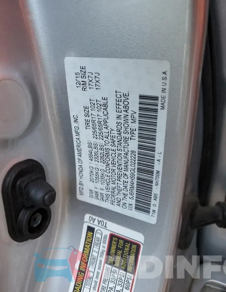 5J6RM4H59GL022228 Photo# 12