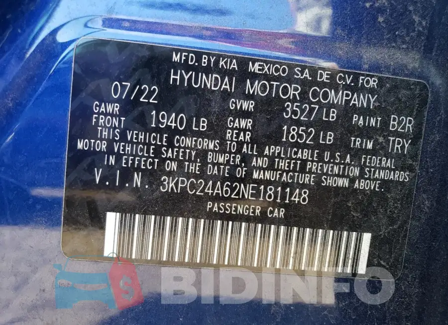 3KPC24A62NE181148 Photo# 12