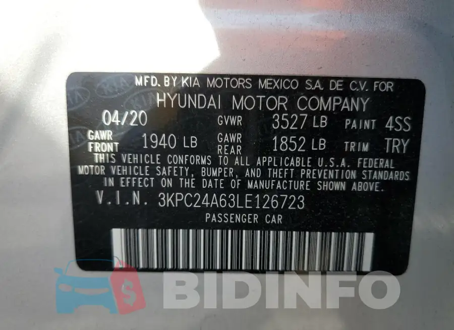 3KPC24A63LE126723 Photo# 12