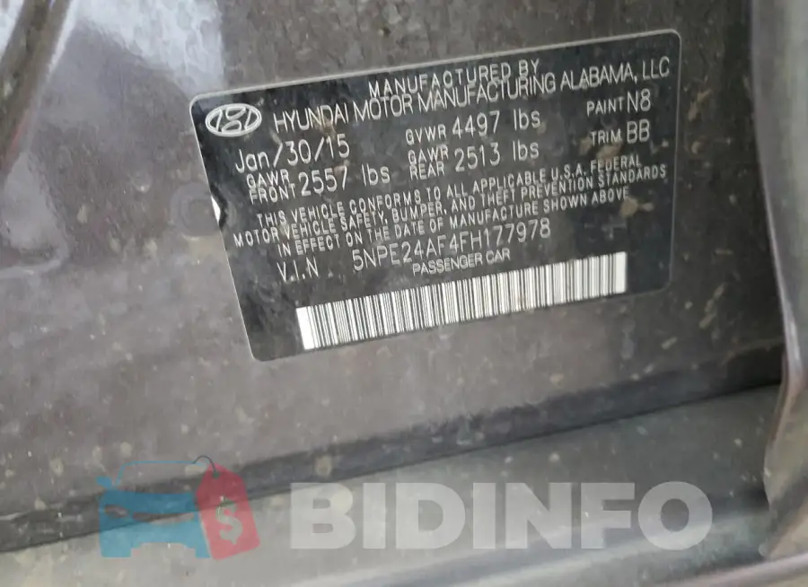 5NPE24AF4FH177978 Photo# 12