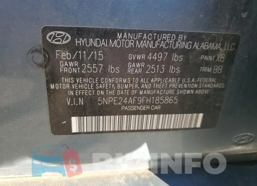 5NPE24AF9FH185865 Photo# 12