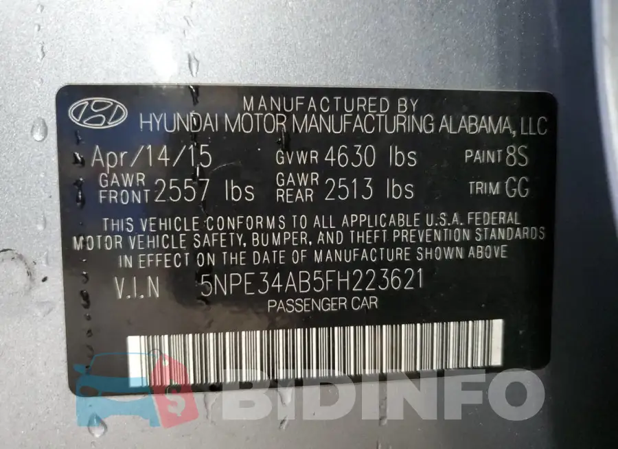 5NPE34AB5FH223621 Photo# 12