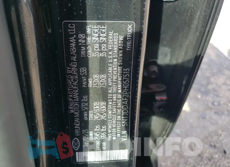 5NTJDDAF2PH057513 Photo# 13