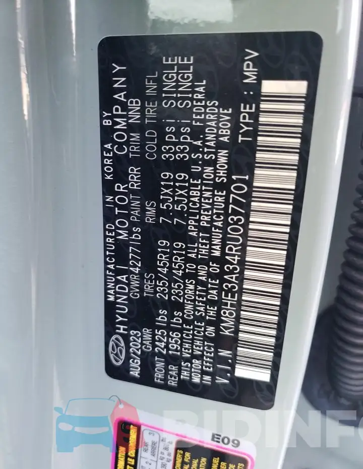 KM8HE3A34RU037701 Photo# 14