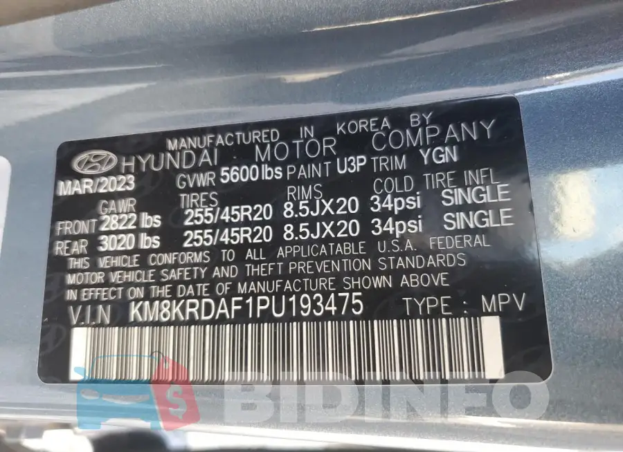 KM8KRDAF1PU193475 Photo# 14