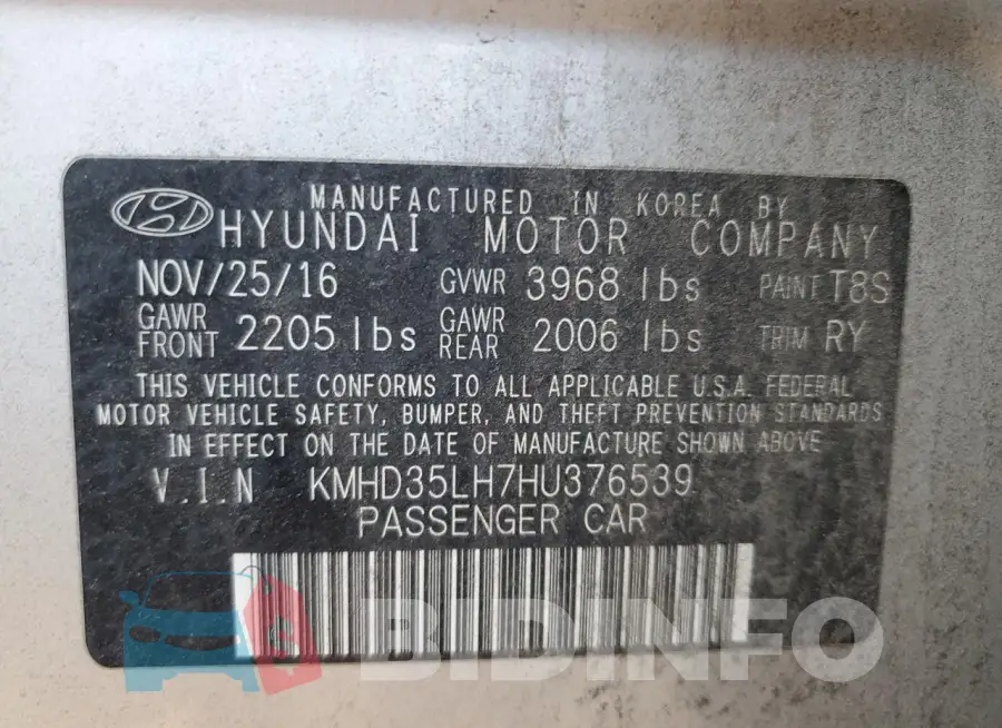 KMHD35LH7HU376539 Photo# 13