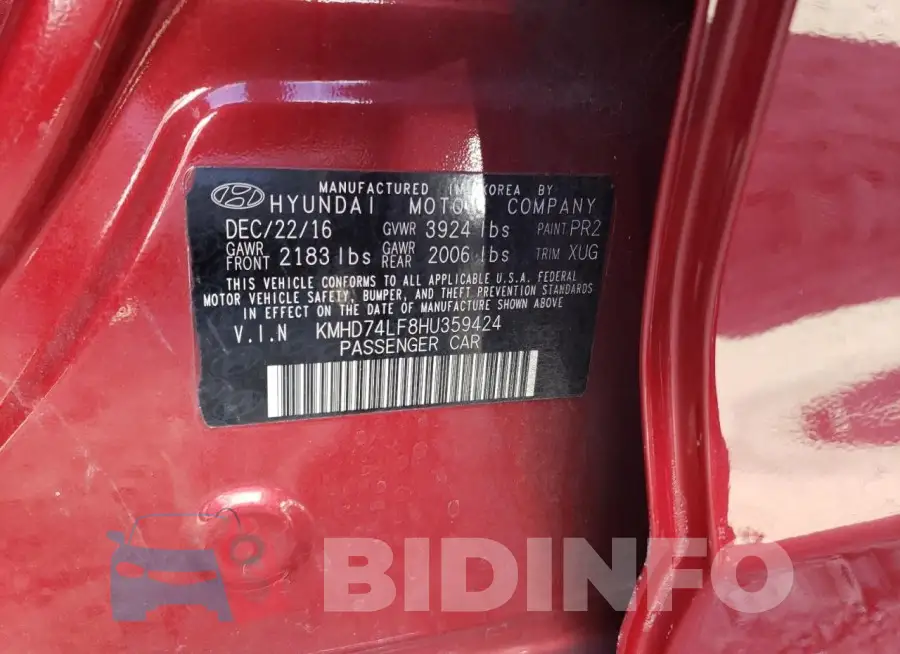 KMHD74LF8HU359424 Photo# 13