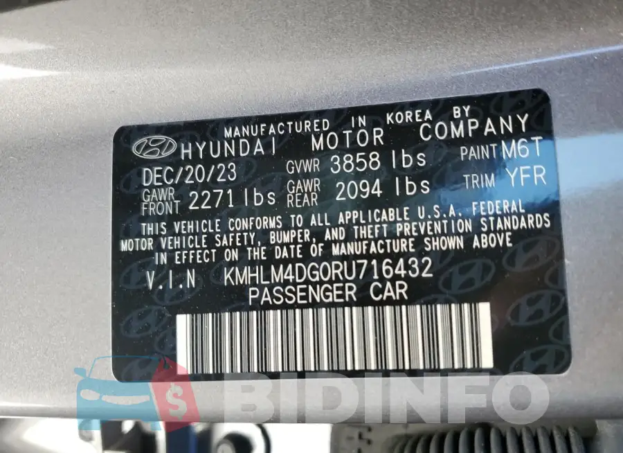 KMHLM4DG0RU716432 Photo# 12