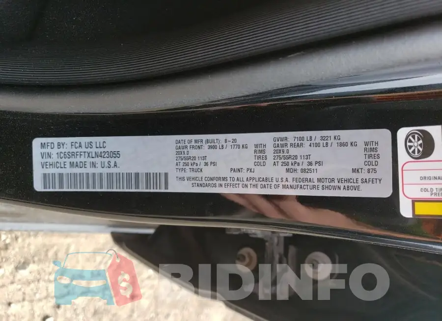 1C6SRFFTXLN423055 Photo# 12