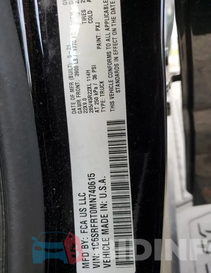 1C6SRFRT0MN740615 Photo# 12