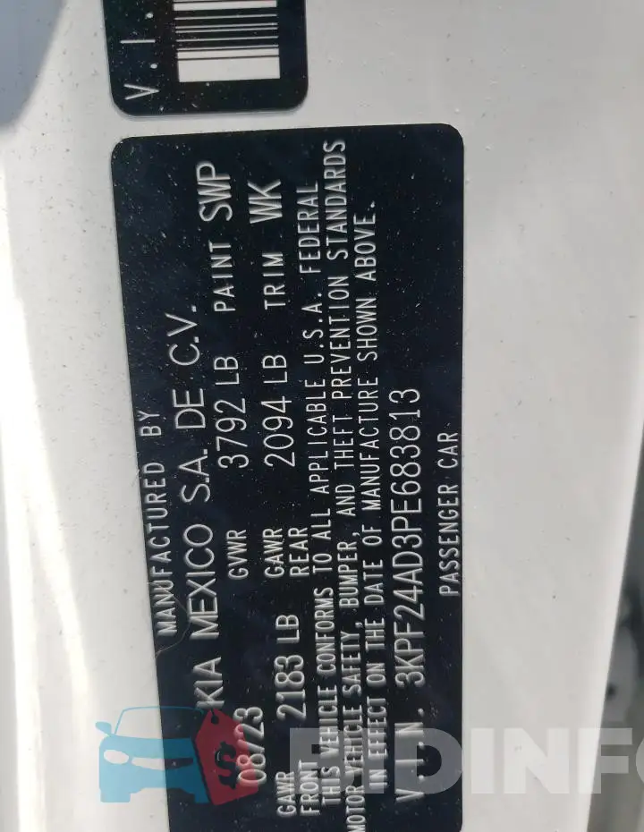 3KPF24AD3PE683813 Photo# 12