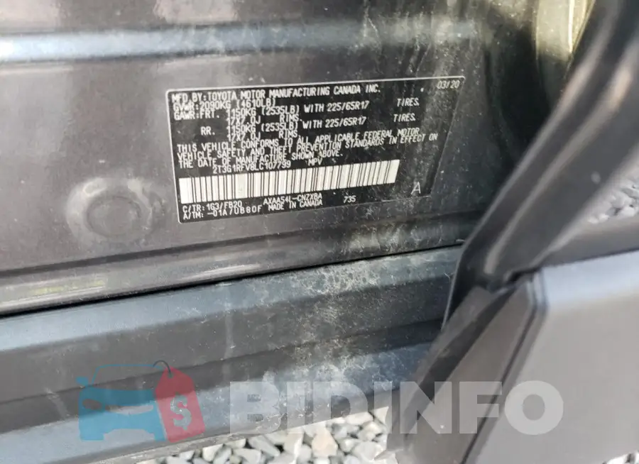 2T3G1RFV8LC107799 Photo# 14