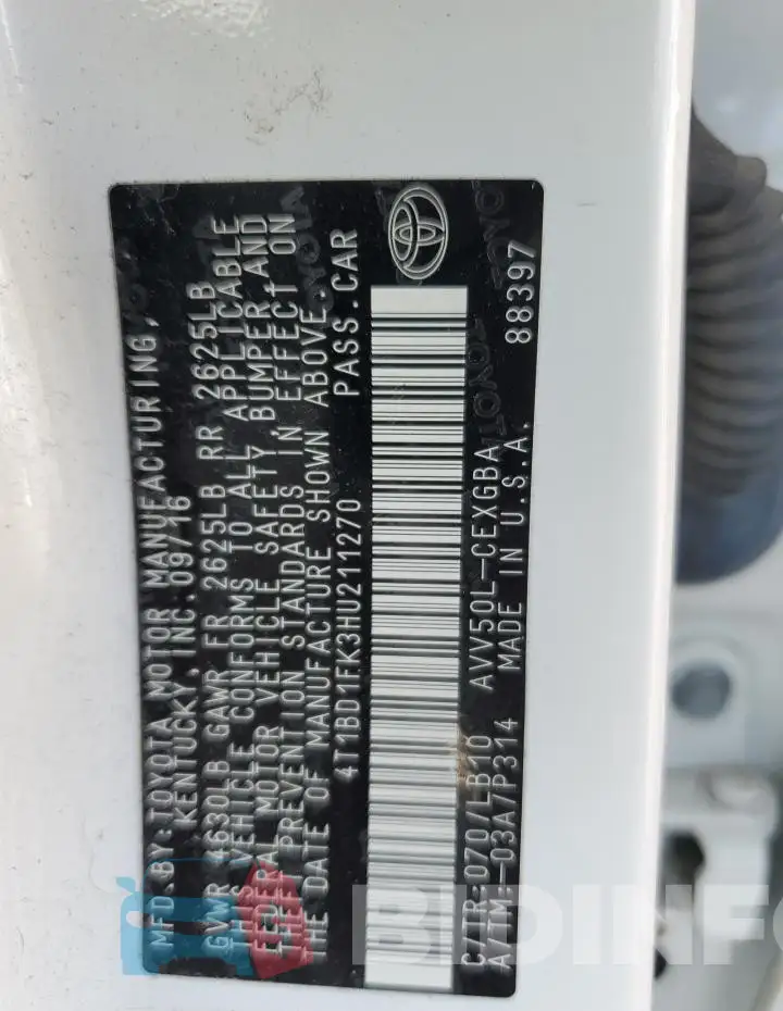 4T1BD1FK3HU211270 Photo# 13