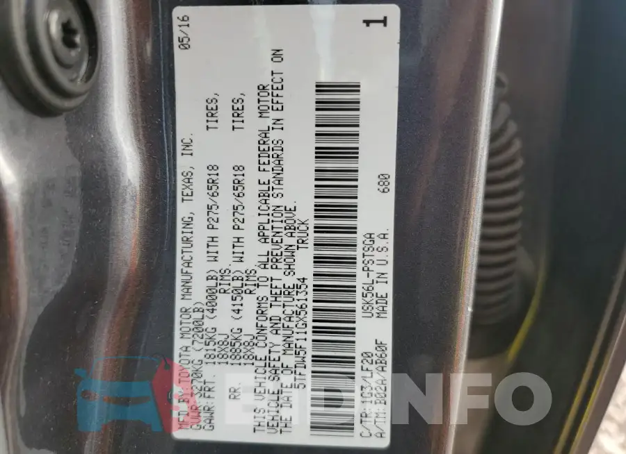 5TFDW5F11GX561354 Photo# 12