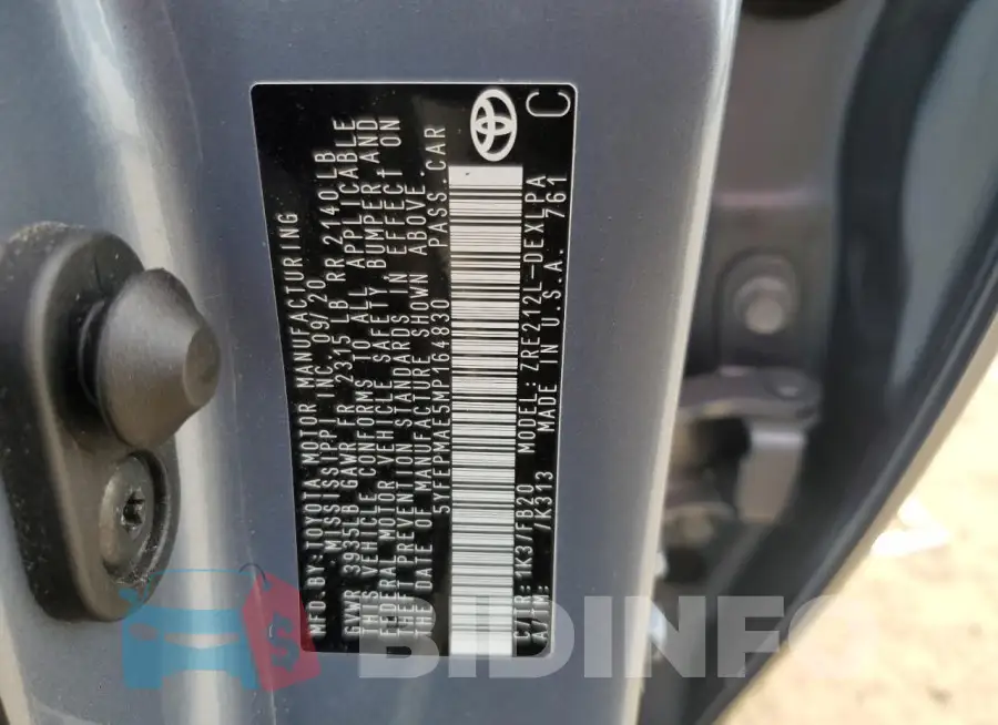 5YFEPMAE5MP164830 Photo# 13