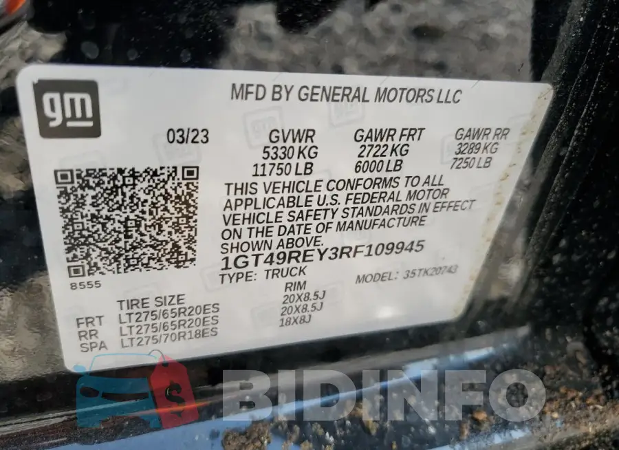 1GT49REY3RF109945 Photo# 12