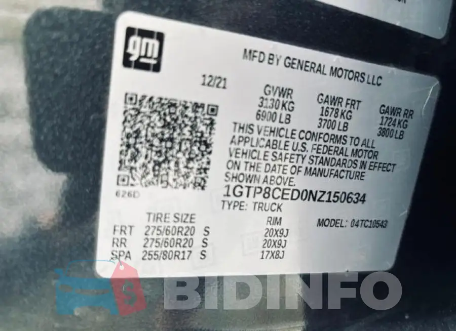 1GTP8CED0NZ150634 Photo# 10