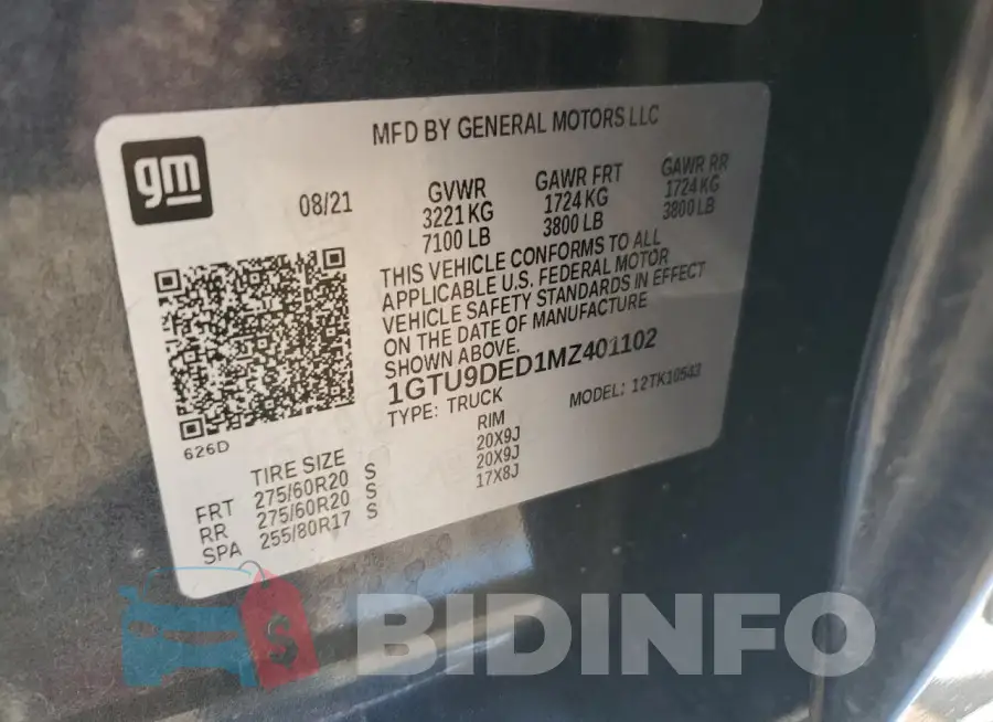 1GTU9DED1MZ401102 Photo# 12