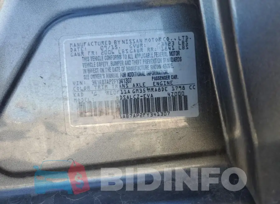 3N1AB7AP2FY341307 Photo# 12