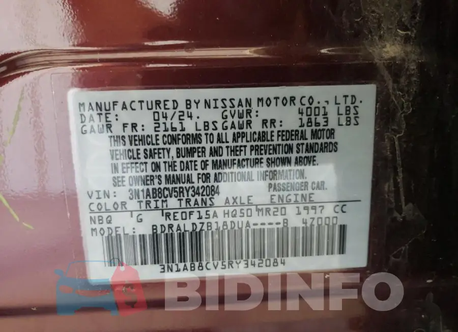 3N1AB8CV5RY342084 Photo# 12