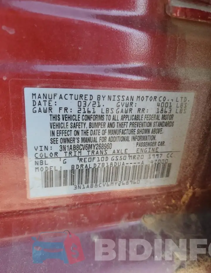 3N1AB8CV6MY268960 Photo# 13