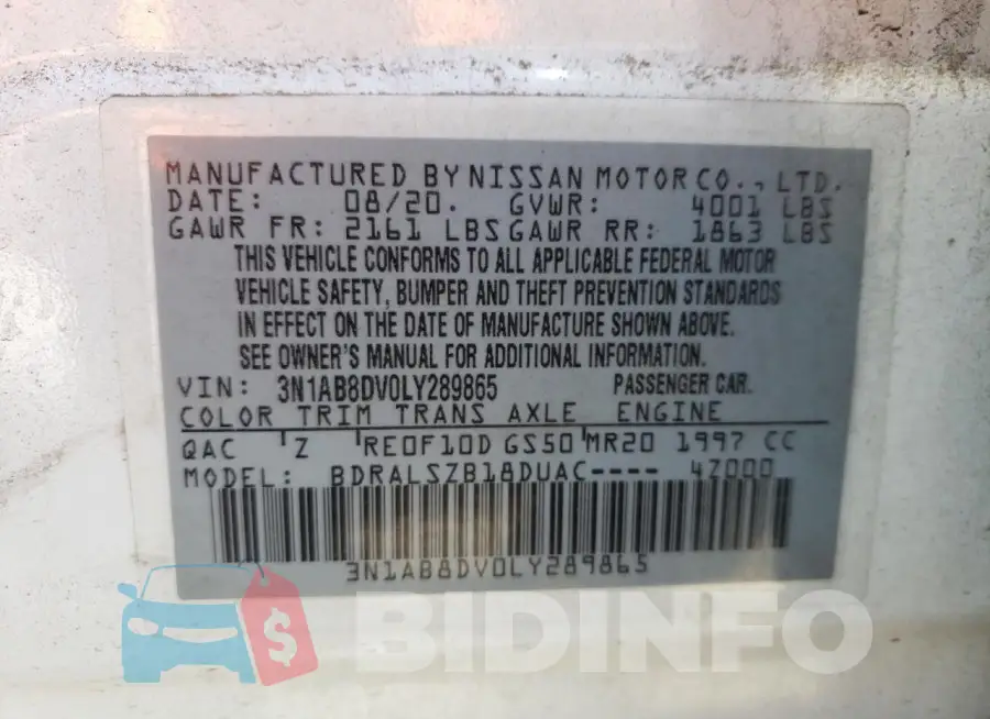 3N1AB8DV0LY289865 Photo# 13