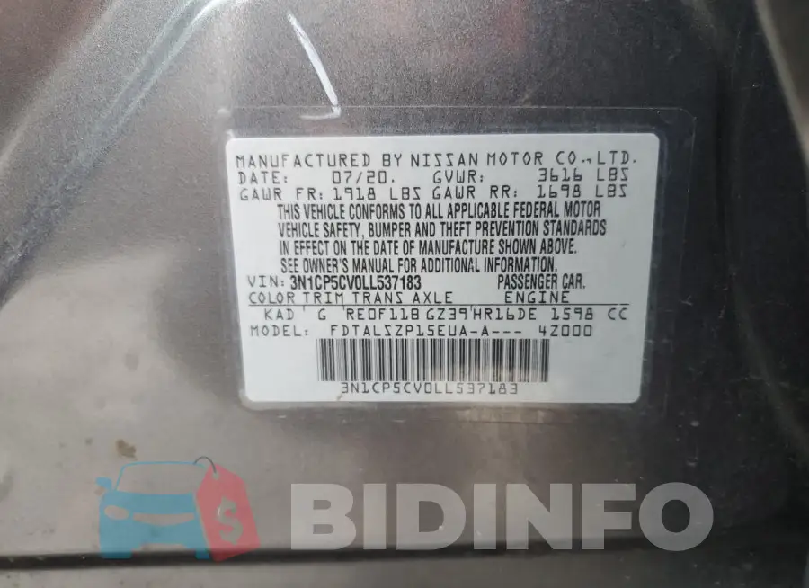 3N1CP5CV0LL537183 Photo# 12