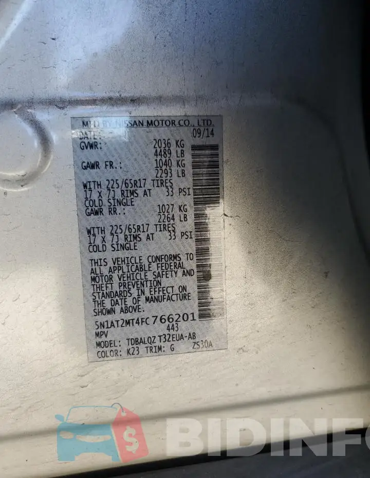 5N1AT2MT4FC766201 Photo# 14