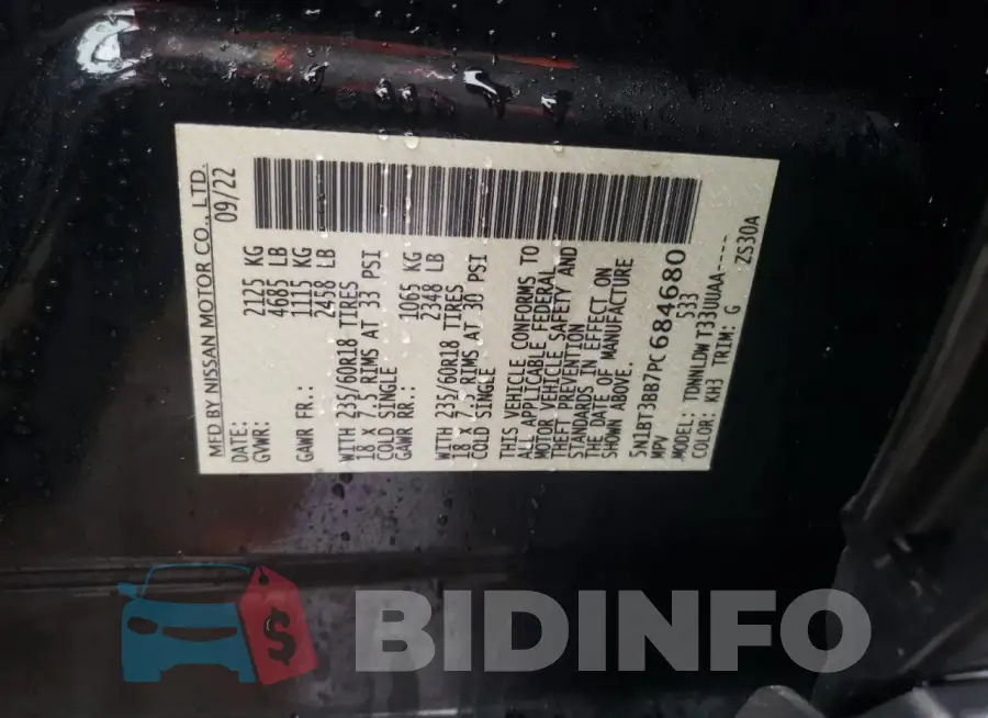 5N1BT3BB7PC684680 Photo# 13