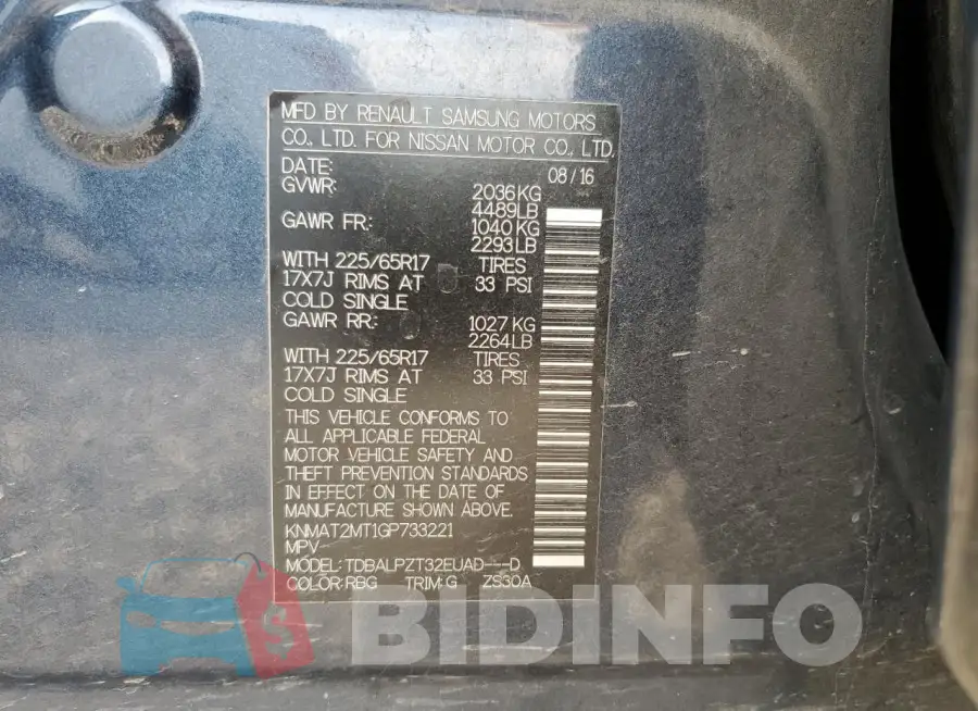 KNMAT2MT1GP733221 Photo# 13