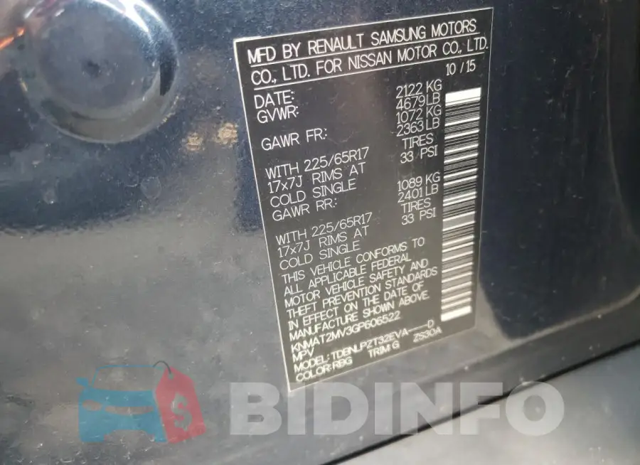 KNMAT2MV3GP606522 Photo# 12