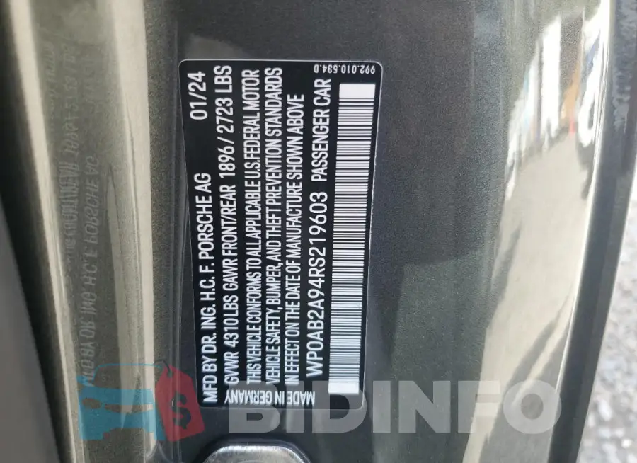WP0AB2A94RS219603 Photo# 13
