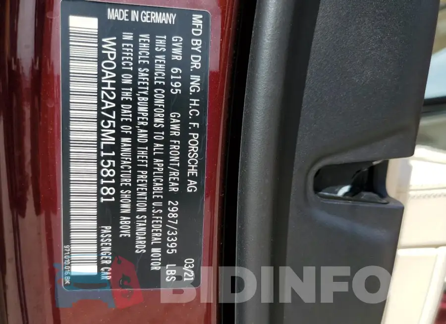 WP0AH2A75ML158181 Photo# 12